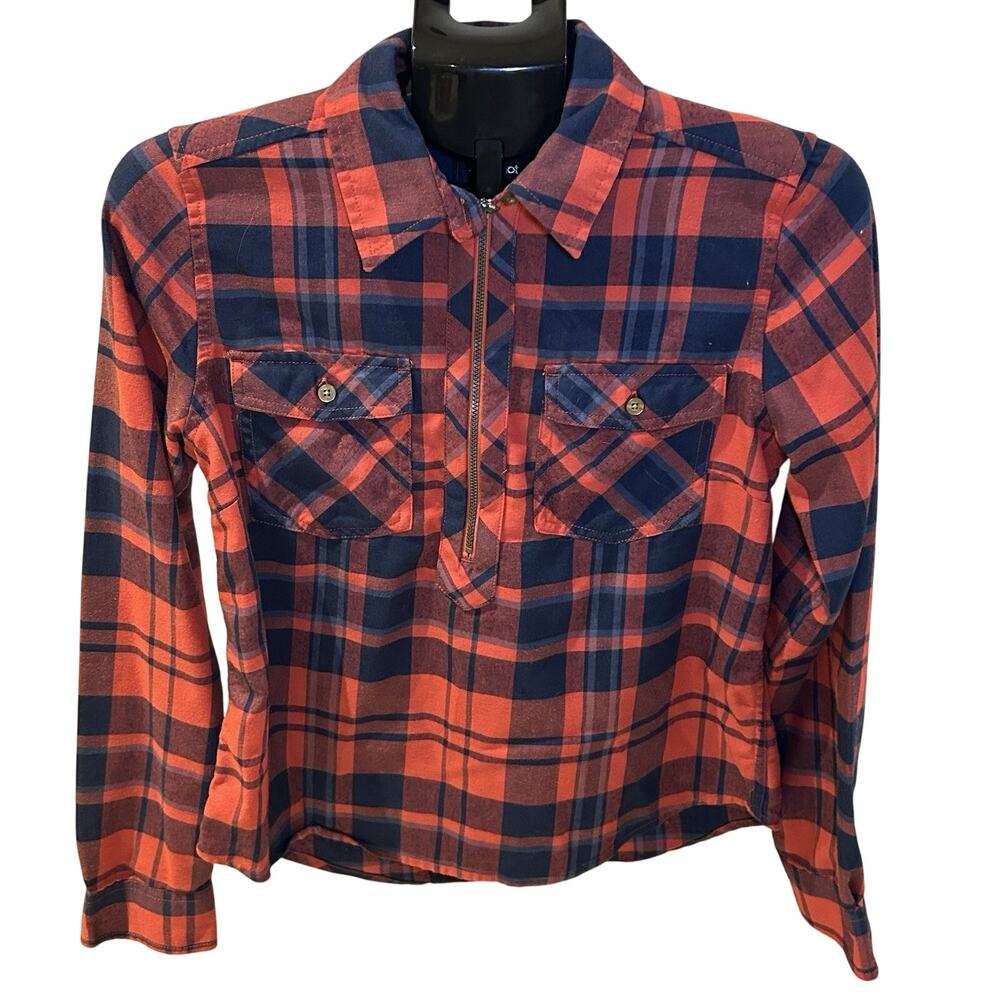 Marmot 1/2 Zip Flannel Plaid Shirt Women's size M